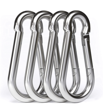 Mild Steel Snap Hook Heavy Duty Safety Lock Cable Attachment,Snap Hooks for Weight-Lifting, Mountain Climbing, Gym and Home -Mild Steel Clips (4 Hooks)