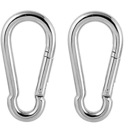 Mild Steel Snap Hook Heavy Duty Safety Lock Cable Attachment,Snap Hooks for Weight-Lifting, Mountain Climbing, Gym and Home -Mild Steel Clips (2 Hooks)