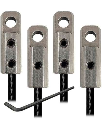 Gym Equipment Cable Lock Attachment Set with Safety Screw & L Key – Standard Size (4 pc)