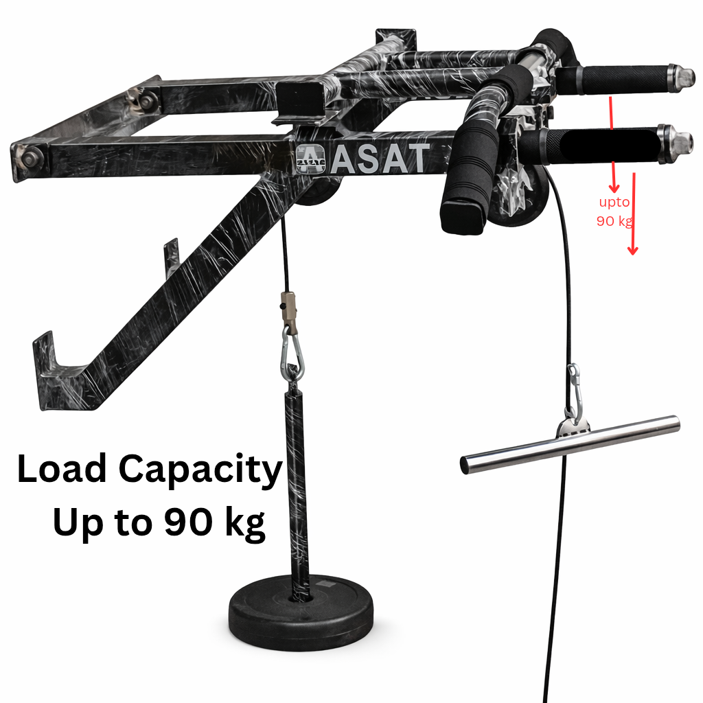 Asat Brand Wall Mounted Pull Up Bar | Home Gym Equipment for Men, Kids and Women | Multipurpose | Multi Grips | Special Feature | Black (without Pulley & Accessories) - Image 13