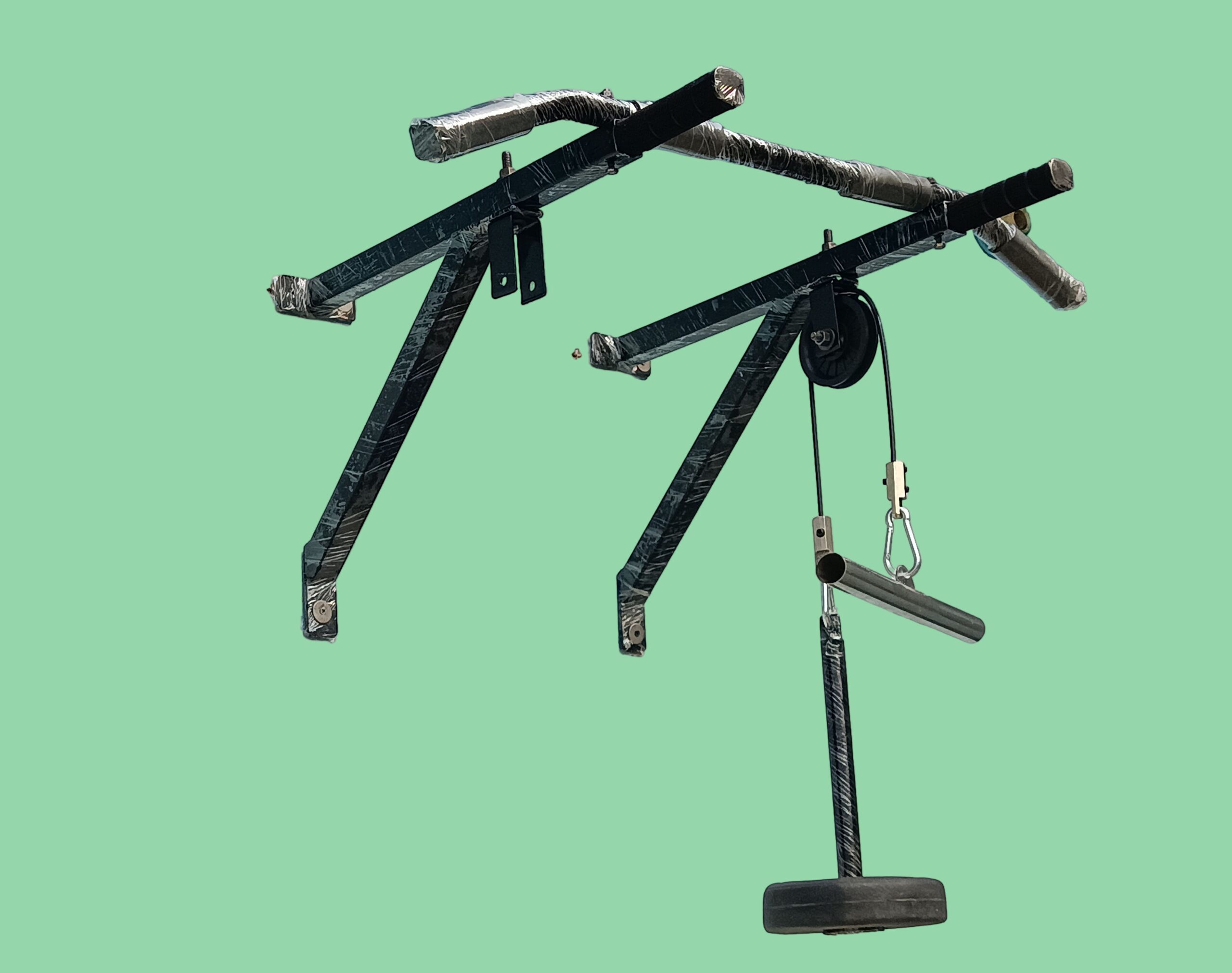 208 black with pulley set Wall mounted pull up bar for men women boys and girls home Gym product